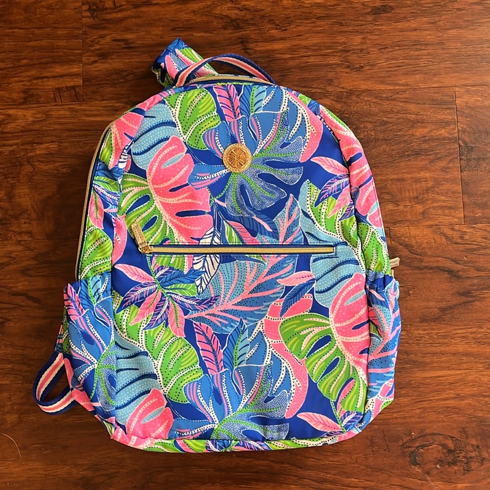 Lilly Pulitzer floral backpack